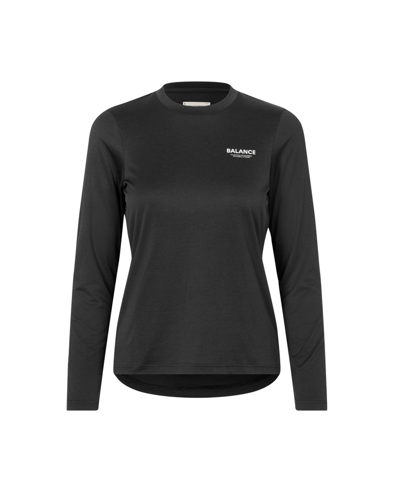 Women Balance Long Sleeve T shirt Black