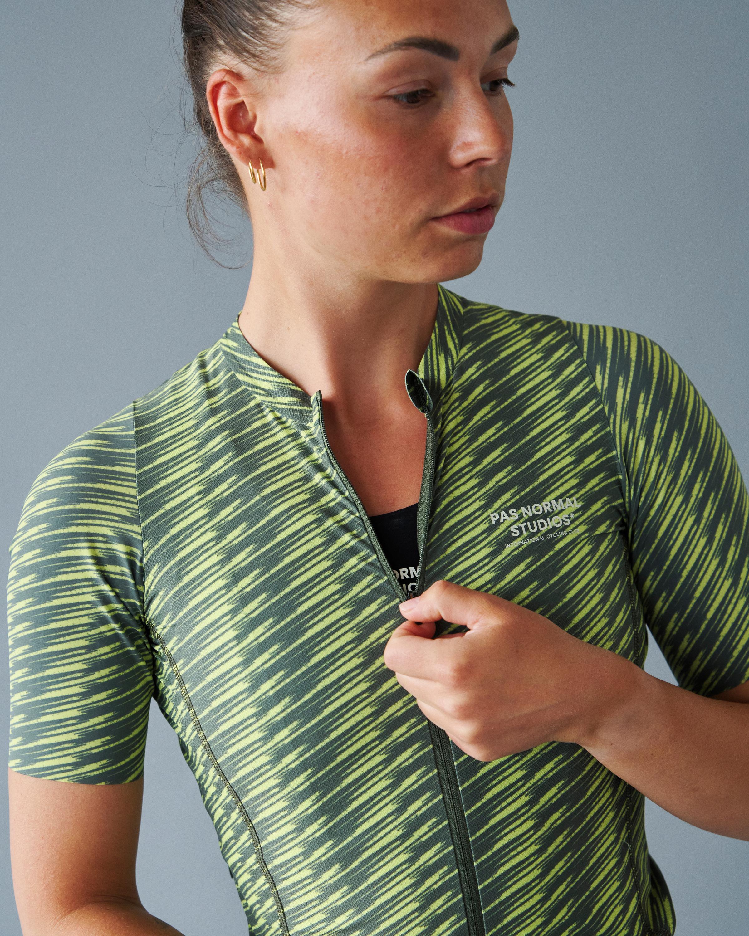 Women Solitude Jersey Dark Moss Lime Green