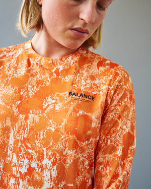 
                  
                    Cargar imagen en el visor de la galería, Women Balance Long Sleeve T-shirt Orange AOP
                  
                